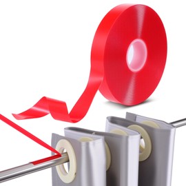 Heclia Curtain Drapery Rings Tape for Smooth Curtains Gliding Tape Clear Curtain Rod Spacers Smooth and Silent Drapery Rings Slide Tapes Avoid Curtains Rods from Catching on Rods