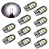 cciyu 10x T10 2835-SMD White LED Bulb 12V-40MA-65LM Instrument Cluster