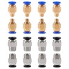AIDOMAK 8 Pcs PC4-M6 Pneumatic Fitting and 8 Pcs PC4-M10