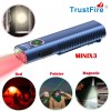 Trustfire X3 Rechargeable EDC Flashlight Magnet Torch , Red Light