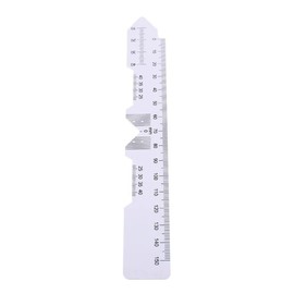 White Wear Resistant PD Ruler Glasses Pupil Distance Ruler Measure Pupillary Distance Scale Order Online Pupil Distance Measurement Tool for Eyeglasses Construction Rulers Linear Measurement