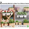 HFHOME 6PCS Adjustable Planter Box Brackets, Brackets for Window Boxes