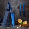 Wanbasion Blue Stainless Steel Knife Set, Sharp Kitchen Knife Set