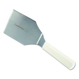 Basics P94858 5" x 4" White Hamburger Turner with Polypropylene Handle