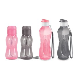 MILTON 4 pack 6 and 12 oz Kids Water Bottle for School Leak Free Flip Lid- Portable Small Sports Water Bottle for Adults Carry Strap Party Favors for Kids Prizes Gifts Goodie Bag Stuffers Bulk Pack