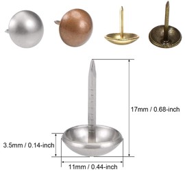 Upholstery Tacks,100pack,Nailhead Decorative Trim, Furniture Tacks for Sofa, Chair, Bed and Other Furniture (Antique Brass)