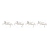 Premier Decorarions Pack of 4 Silver Metal Merry Christmas Napkin