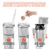 HELIMIX Blender Shaker Bottle Made in USA No Whisk Ball