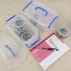Eudokky Mini Storage Boxes with Lids, 1.8 L Plastic Transparent