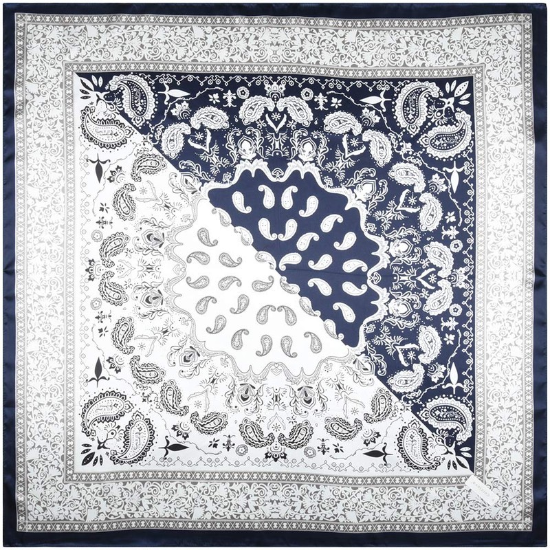 corciova Bufanda cuadrada de seda para mujer, 35 x 35