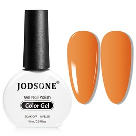 JODSONE 10ml Orange Gel Nail Polish Orange Gel Polish Bright Orange Color Nail Polish Gel Nail Manicure Salon DIY at Home High Gloss Soak Off U V Gel Nail French