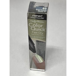 Sally Hansen Color Quick CHROME Fast Dry Nail Color Pen, 03 Green Chrome