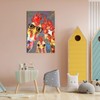 KREATIVE ARTS Roosters Canvas Wall Art 24"x36" Painting Chicken Family