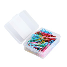 AEIOPRS 100 Stück Bunte Büroklammern 2.9cm Metall Aktenklammern Set mit Aufbewahrungsbox Ideal für Büro Schule und Papiere