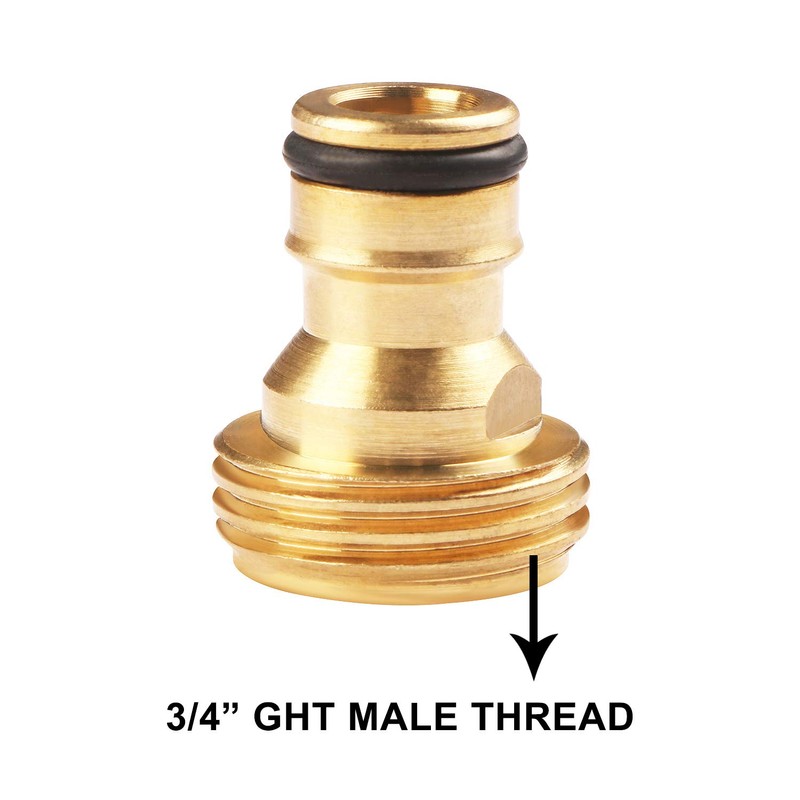 U.S. Solid 3 Pack Garden Hose Quick Connector Set in