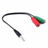 3.5mm Stereo Splitter Audio to Mic Headset Jack Plug Adapter