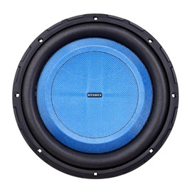 Hifonics Elite 12 Inch Shallow Mount Car Subwoofer, Dual 4 Ohm Voice Coil Speaker 600 Watt Peak Power Mobile Amplifier, Black/Blue