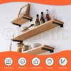 Tanstic 4-Pack 8 Inch Shelf Brackets, Heavy Duty Floating Shelf