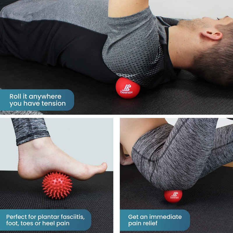 Beenax Lacrosse & Spiky Massage Ball Set - Perfect for