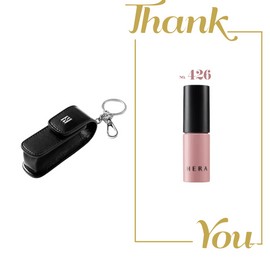 Hera Black Keyring + Hera Sensual Powder Matte Liquid No. 426 Earl Gray Mini 1.4g Set / 헤라 블랙 키링+헤라 센슈얼 파우더 매트 리퀴드 426호 얼그레이 미니 1.4g 세트