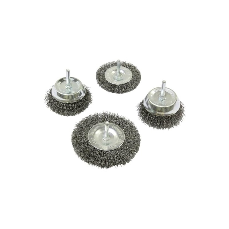 Makita D-65729 Wire Brush Set 4 Pieces for Rust Removal