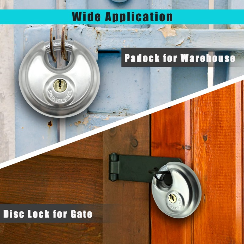 Fuaxat 10Pack Disc Locks Keyed Alike, 2-3/4"(70mm) Storage Locks for