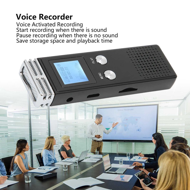 Digital Voice Recorder USB Charging Password Protection Voice Activated Portable