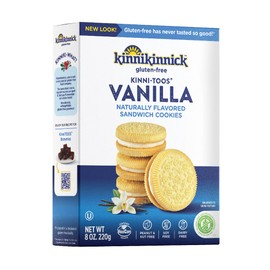 Kinnikinnick - KinniTOOS Vanilla Sandwich Cream Cookies - Gluten Free, Allergy Friendly Vegan Cookies - 8 oz. Box