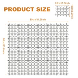 AKOLAFE 24PCS Scat Mat for Cats Indoor 8x6 Scat Mats for Dogs Cat Scat Mat with Spikes Outdoor Cat Deterrent Mat with Staple & Tie Cat Repellent Mat Cat Spike Mat Keep Dogs Off Couch Counter Furniture