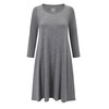 Adeptwool Womens Merino Wool Swing Dress Sleeve Flare with Pockets