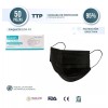 Sanwo Cubre Bocas Negro Tricapa Sanwo 50 Piezas Termosellado