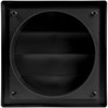 ECOPRO VENT Plastic 6'' Black Exhaust Louvered Dryer Vent Cover