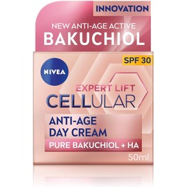 NIVEA Cellular Expert Lift Anti-Age Day Cream 50ml, Anti-Wrinkle Cream with Pure Bakuchiol and Two Types of Hyaluronic Acid, Day Cream for Women, Anti-Ageing Face Cream