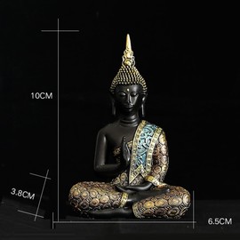 KARLOR Buddha figure small, Thai Buddha statue decoration Buddha sculptures synthetic resin Buddha decoration sculpture table car house garden decorative figure