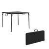 Cosco XL 38.5" Resin Fold-in-Half Card Table, Black, Wheelchair Accessible,