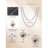 EWBOITE Garnet Emerald Necklaces for Women January May Birthstone Pendant
