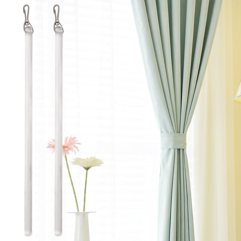EINCORN Pack of 2 Clear 17Inch Curtain Pull Wand Drapery