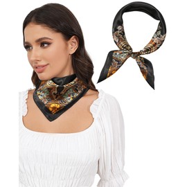 AWAYTR 23” Satin Bandanas for Women Head Scarf Like Silk Scarf for Hair Scarf Satin Neck Scarf Silk Hair Bandana Headscarf