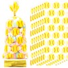 50 PCS Plastic Softball Cellophane Treat bags with Ties Goodie