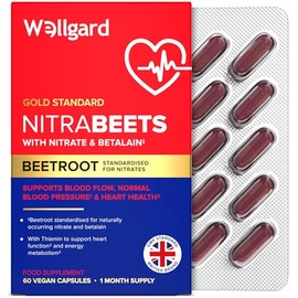 Wellgard Beetroot Capsules – Vegan High Strength Beetroot Supplement, Nitric Oxide, 60 Capsules