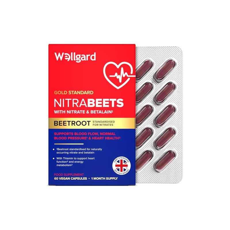 Wellgard Beetroot Capsules – Vegan High Strength Beetroot Supplement, Nitric
