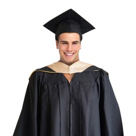 GRADWYSE Business Administration MBA Master Hood Graduation Master Degree Hood, Various College Colors Available Drab (Gold/Blue)