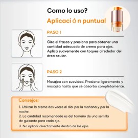 PAPA FEEL Contorno de Ojos Antiarrugas 5D 15g X2 Anti Edad | Con Péptidos, Ácido Hialurónico y Colágeno | Efecto Tensor | Ideal para Piel Sensible y T
