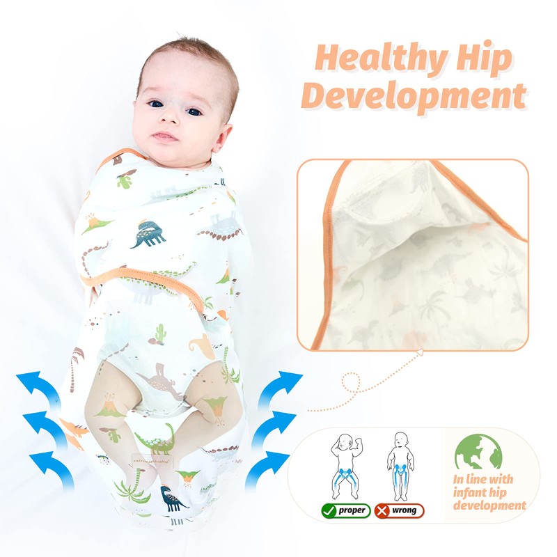 3-Pack Baby Swaddle Sleep Sacks - Newborn Swaddle Sack 0-6