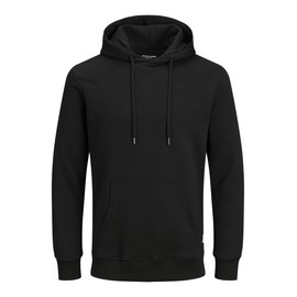 JACK & JONES Male Hoodie Plus Size Plain Hoodie, black