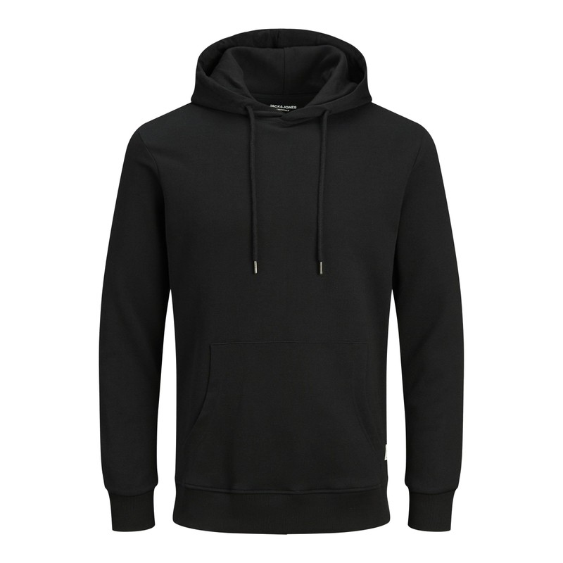 JACK & JONES Male Hoodie Plus Size Plain Hoodie, black