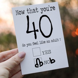 Funny 40th Birthday Card for Men & Women - Hilarious 'Over the Hill' Greeting Card - Perfect for Friends, Family, or Colleagues - Humorous 40th Birthday Card