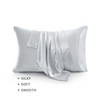 Satin Bed Sheets Queen Sheet Set, Silver Grey Silk Sheets,