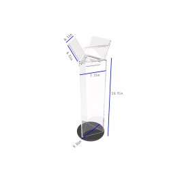 FixtureDisplays Frosted Acrylic 3 Sided Gridwall Display Rack Versatile and Removable Panels