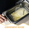 Housoutil Mesh Square Skimmer, Stainless Steel Cooking Oil Skimmer with